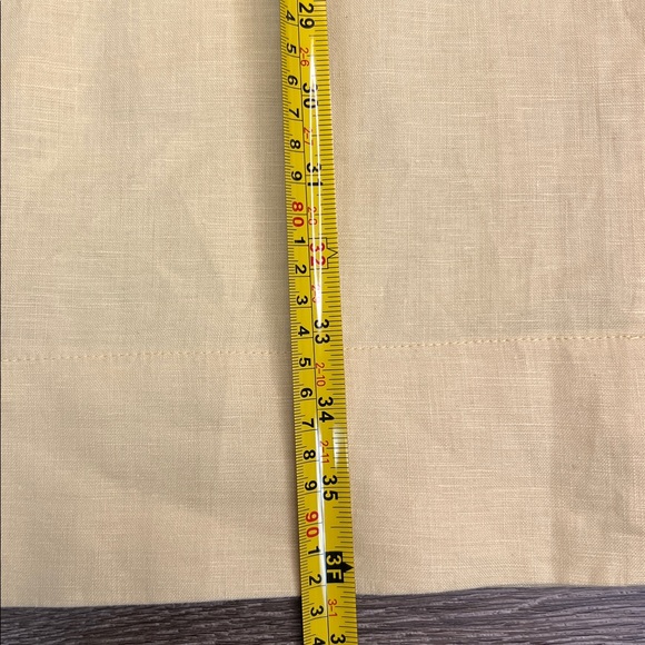 Taylor Yellow Linen Dress Sleeveless Ruffle Trim Shift Fit & Flare Size 6 - Picture 13 of 13